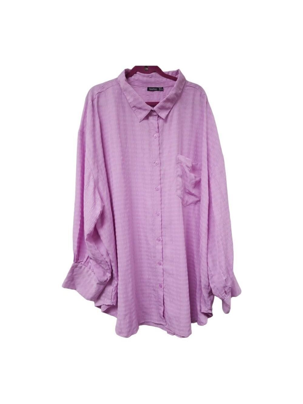 Boohoo Long Sleeve Purple Blouse Size 24